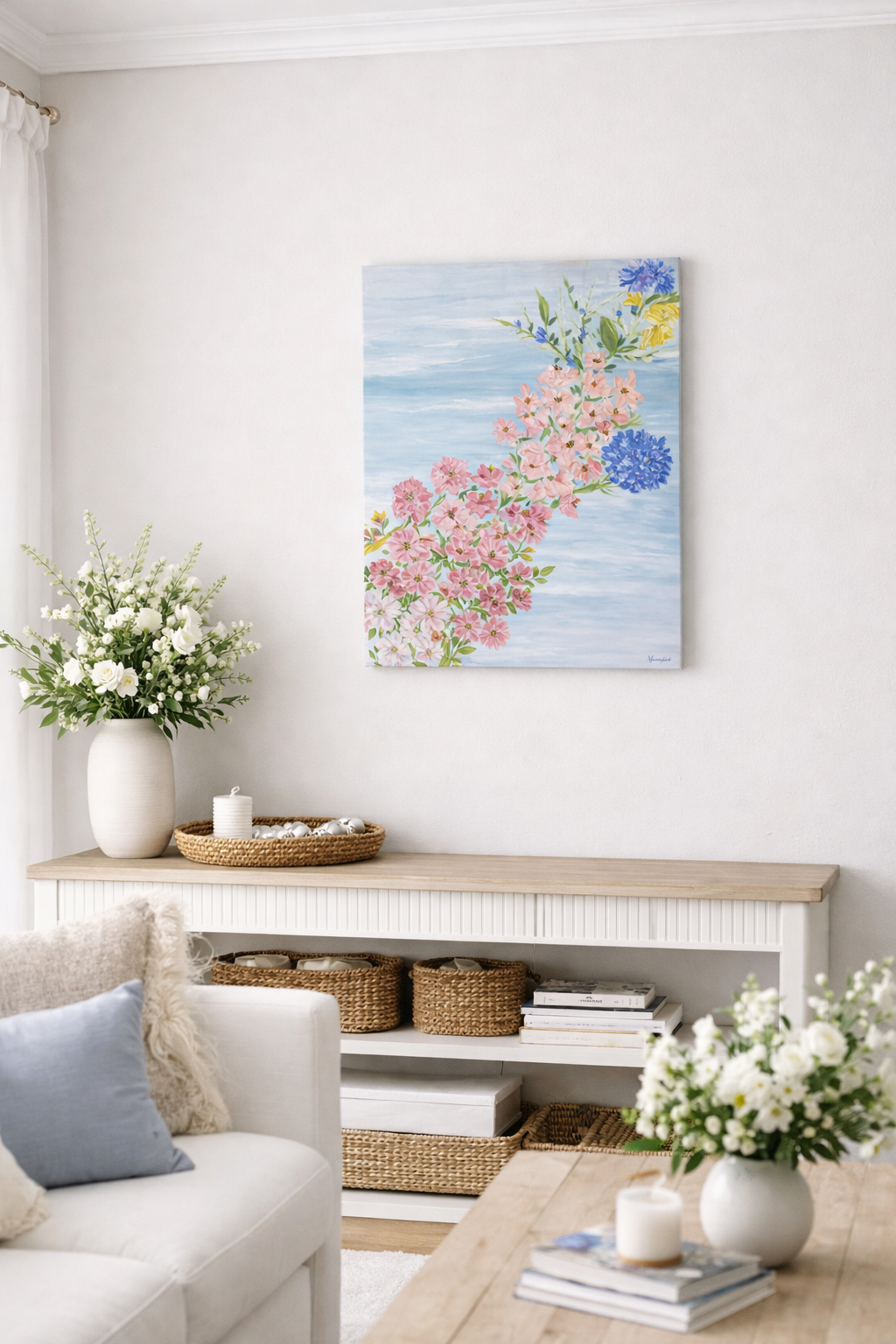 Blush & Blue - Original Painting